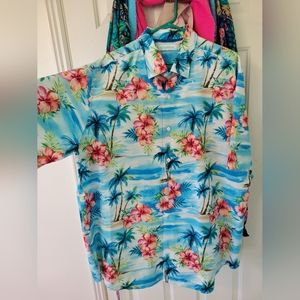 🌺NWOT Roundtree & Yorke Caribbean Isle Breeze Performance Shirt🌴